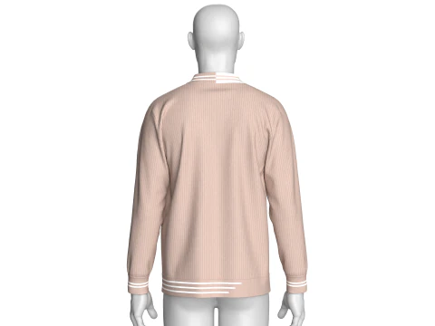 Men Tipping Sweatshirt With Patch 3D Model