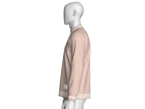 Men Tipping Sweatshirt With Patch 3D Model