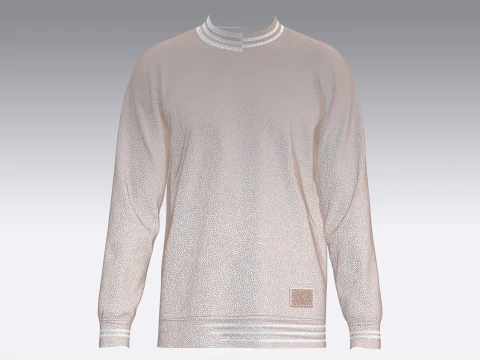 Men Tipping Sweatshirt With Patch 3D Model