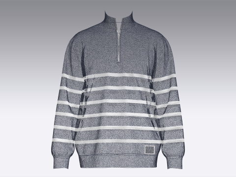 Чоловіча спортивна куртка з нашивкою 3D Модель