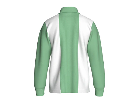 Men Half Zip Polo Sweatshirt With Patch 3D Model