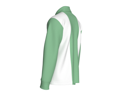 Men Half Zip Polo Sweatshirt With Patch 3D Model