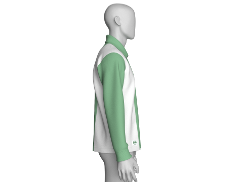 Men Half Zip Polo Sweatshirt With Patch 3D Model