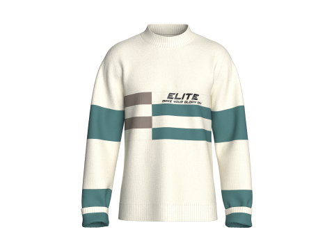 Moletom Masculino Manga Longa Estampado - ELITE Modelo 3D