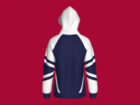 Men 2 Ton Printed Raglan Hoodie 3D Model