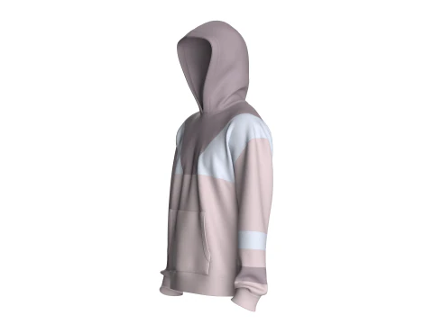 Men 3 Ton Kangaroo Pocket Hoodie 3D Model