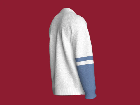 Men Pocket Sweatshirt With Sherpa 3D Model