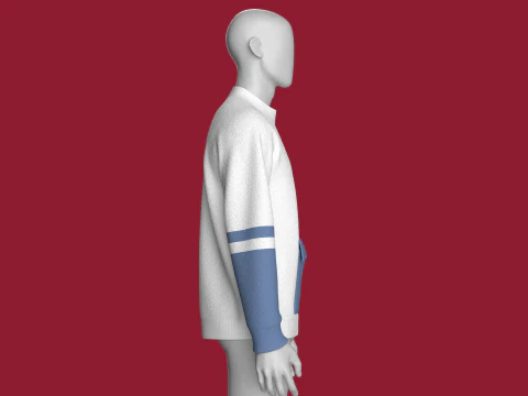 Men Pocket Sweatshirt With Sherpa 3D Model