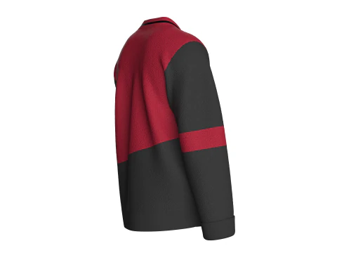 Men Printed Pocket Sweatshirt With Sherpa 3D Model