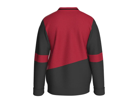 Men Printed Pocket Sweatshirt With Sherpa 3D Model