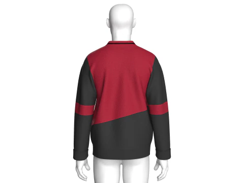 Men Printed Pocket Sweatshirt With Sherpa 3D Model