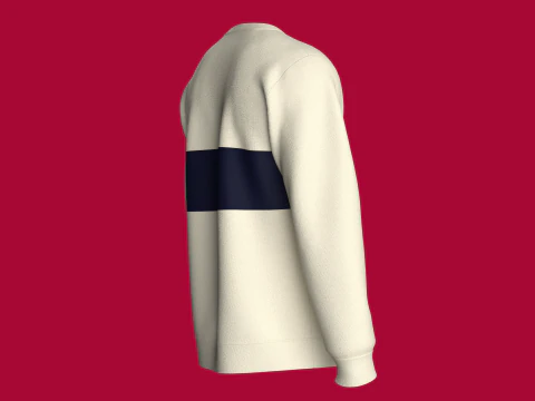 Men Printed Sweatshirt With Patch - EST 1890 3D Model