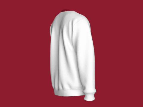 Men Red Printed Basketball Sweatshirt 3D Model