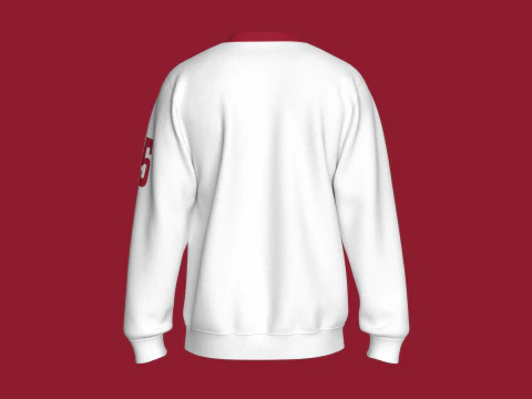 Men Red Printed Basketball Sweatshirt 3D Model