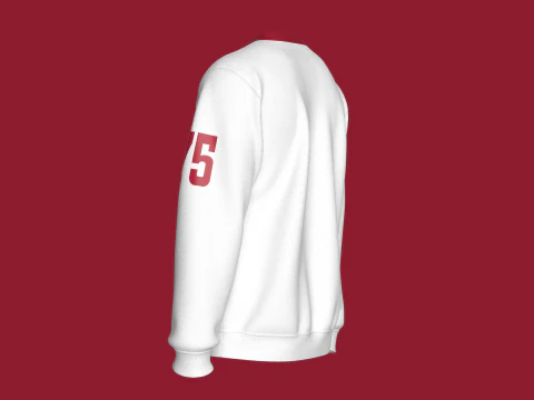 Men Red Printed Basketball Sweatshirt 3D Model