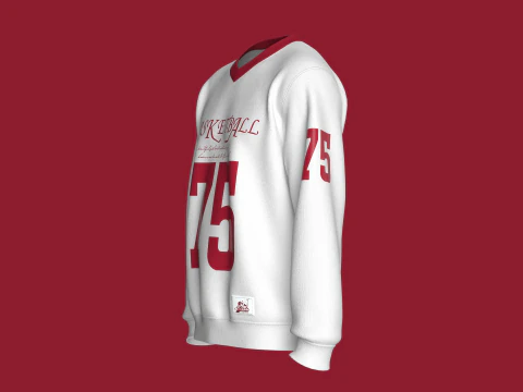 Men Red Printed Basketball Sweatshirt 3D Model