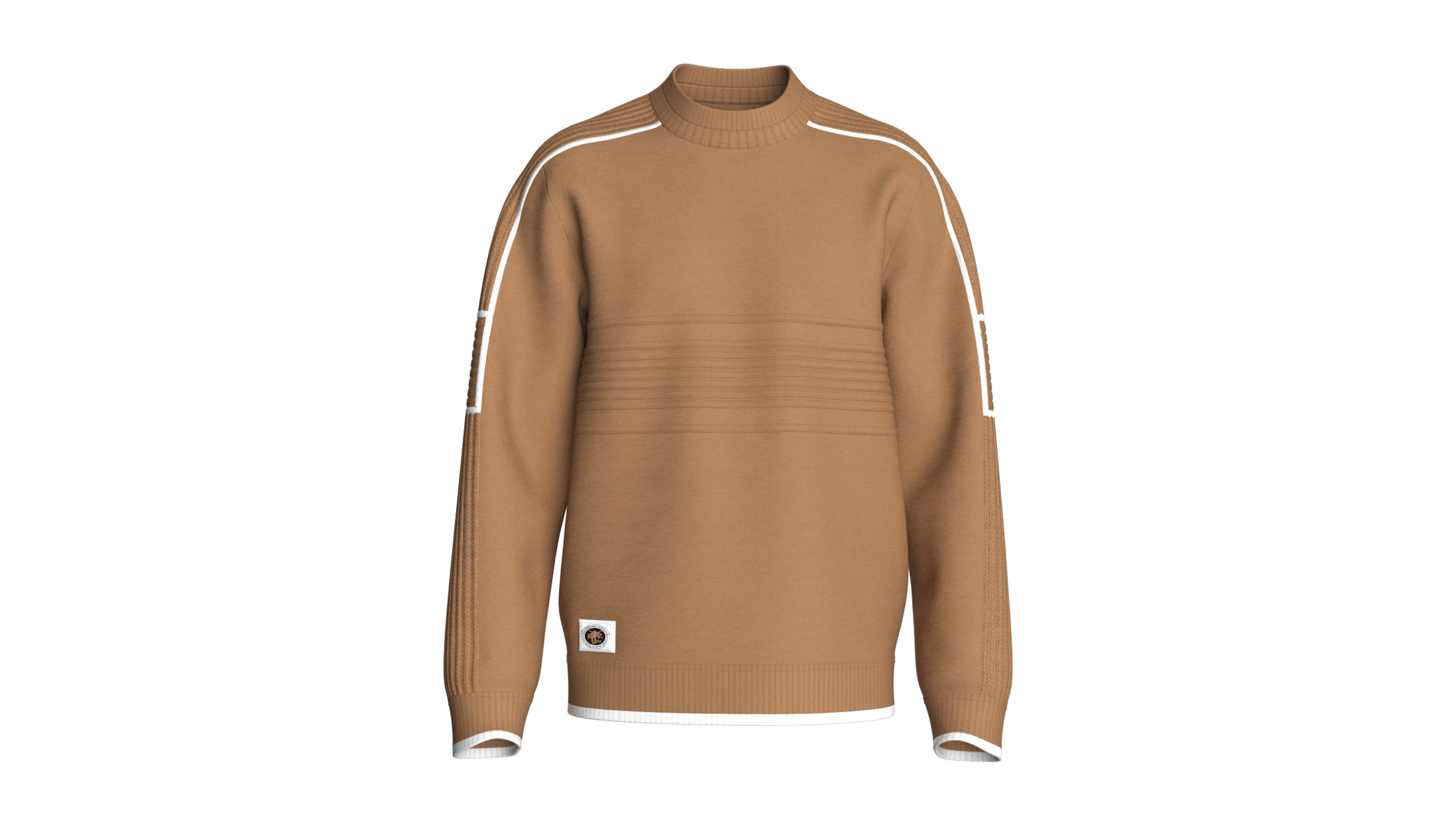 Men Ribbed Sweatshirt With Patch 3D Model .c4d .max .obj .3ds .fbx .stl .blend 