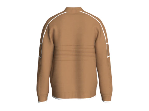 Men Ribbed Sweatshirt With Patch 3D Model