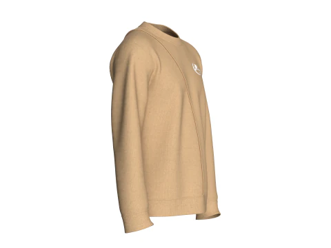 Men Printed Sweatshirt with Patch - BOARDING 3D Model