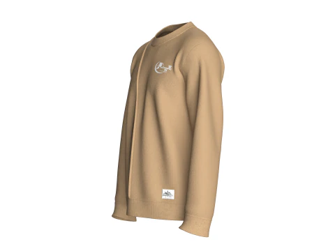 Men Printed Sweatshirt with Patch - BOARDING 3D Model