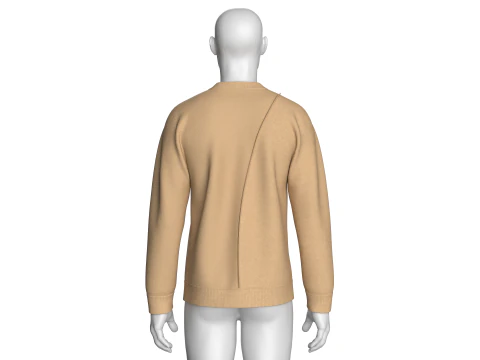 Men Printed Sweatshirt with Patch - BOARDING 3D Model