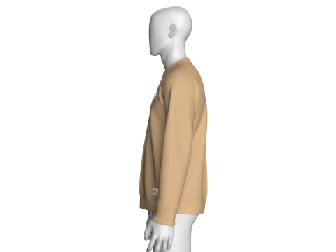 Men Printed Sweatshirt with Patch - BOARDING 3D Model