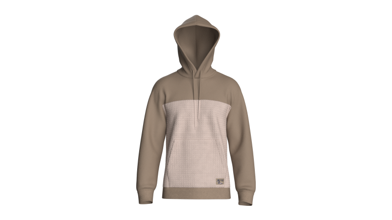 Men Kangaroo Pocket Hoodie With Patch 3D Model .c4d .max .obj .3ds .fbx .stl .blend 