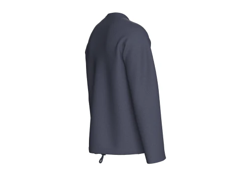 Men Raglan Zip Pocket Sweatshirt With Patch 3D Model