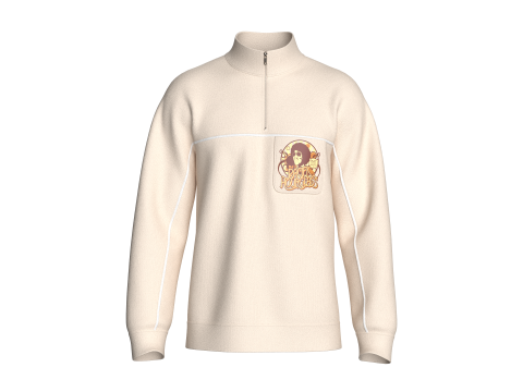 프린트 포켓이 있는 남성용 하프 지퍼 재킷 3D 모델