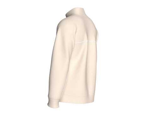 Men Half Zip Jacket With Printed Pocket 3D Model