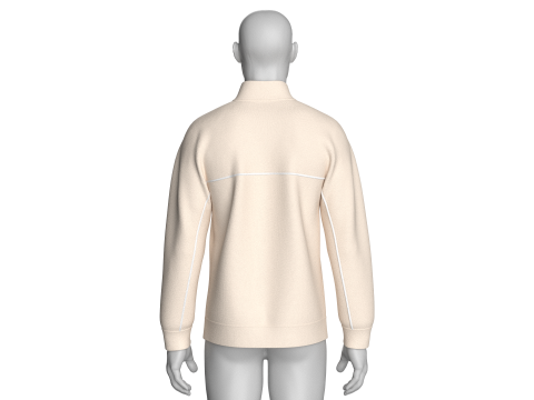 Men Half Zip Jacket With Printed Pocket 3D Model