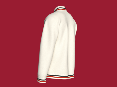 Gestreept herenjack met patch 3D Model