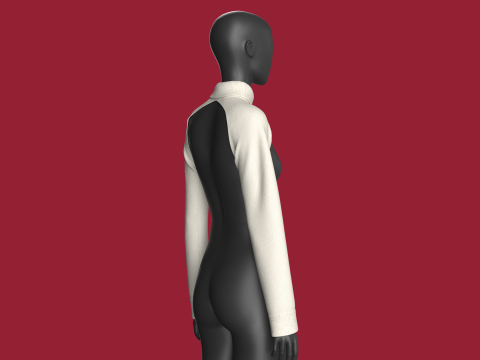 Coprispalle Bolero a maniche lunghe da bambina Modello 3D