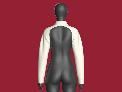 Coprispalle Bolero a maniche lunghe da bambina Modello 3D