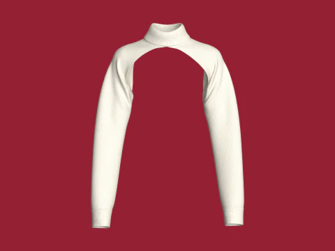 Болеро с длинными рукавами для девочек 3D Модель