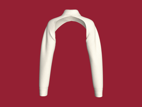 Coprispalle Bolero a maniche lunghe da bambina Modello 3D