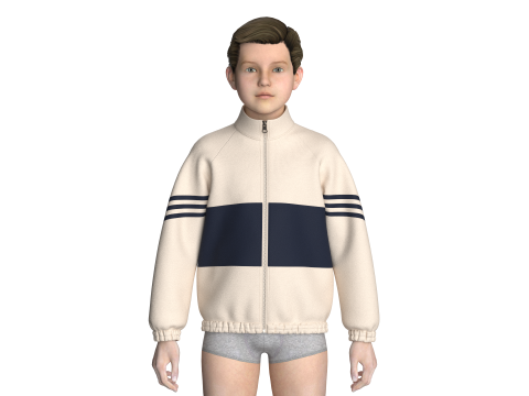 Chaqueta retro para ni&ntilde;os Modelo 3D