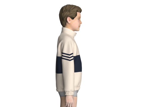 Chaqueta retro para ni&ntilde;os Modelo 3D