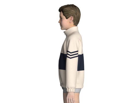 Chaqueta retro para ni&ntilde;os Modelo 3D