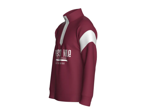 Men Printed Shoulder Drop Sweatshirt 3D Model