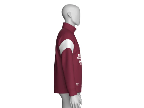 Men Printed Shoulder Drop Sweatshirt 3D Model