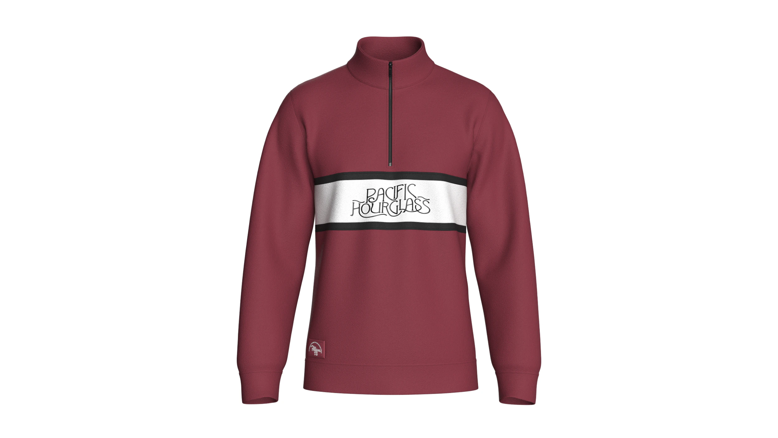 Men Half Zip Printed Sweatshirt With Patch 3D Model .c4d .max .obj .3ds .fbx .stl .blend
