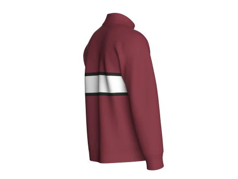 Men Half Zip Printed Sweatshirt With Patch 3D Model