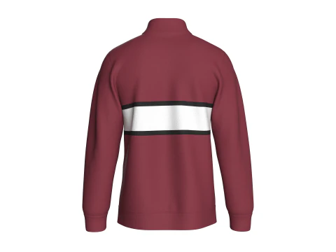 Men Half Zip Printed Sweatshirt With Patch 3D Model