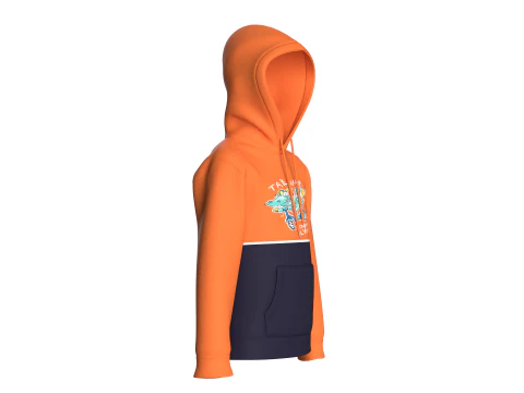 Moletom infantil estampado com bolso Modelo 3D