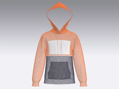 Moletom infantil estampado com bolso Modelo 3D