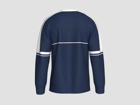 Moletom masculino estampado azul marinho Modelo 3D