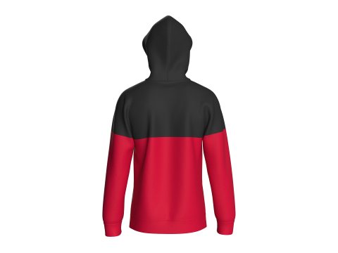 Hoodie de bolso estampado masculino com patch Modelo 3D