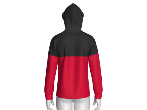 Hoodie de bolso estampado masculino com patch Modelo 3D