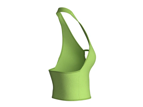 Girls Cropped Zip Top 3D Model